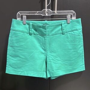 Ann Taylor cotton/spandex,belt loops,stitched closed pockets,aqua blue green